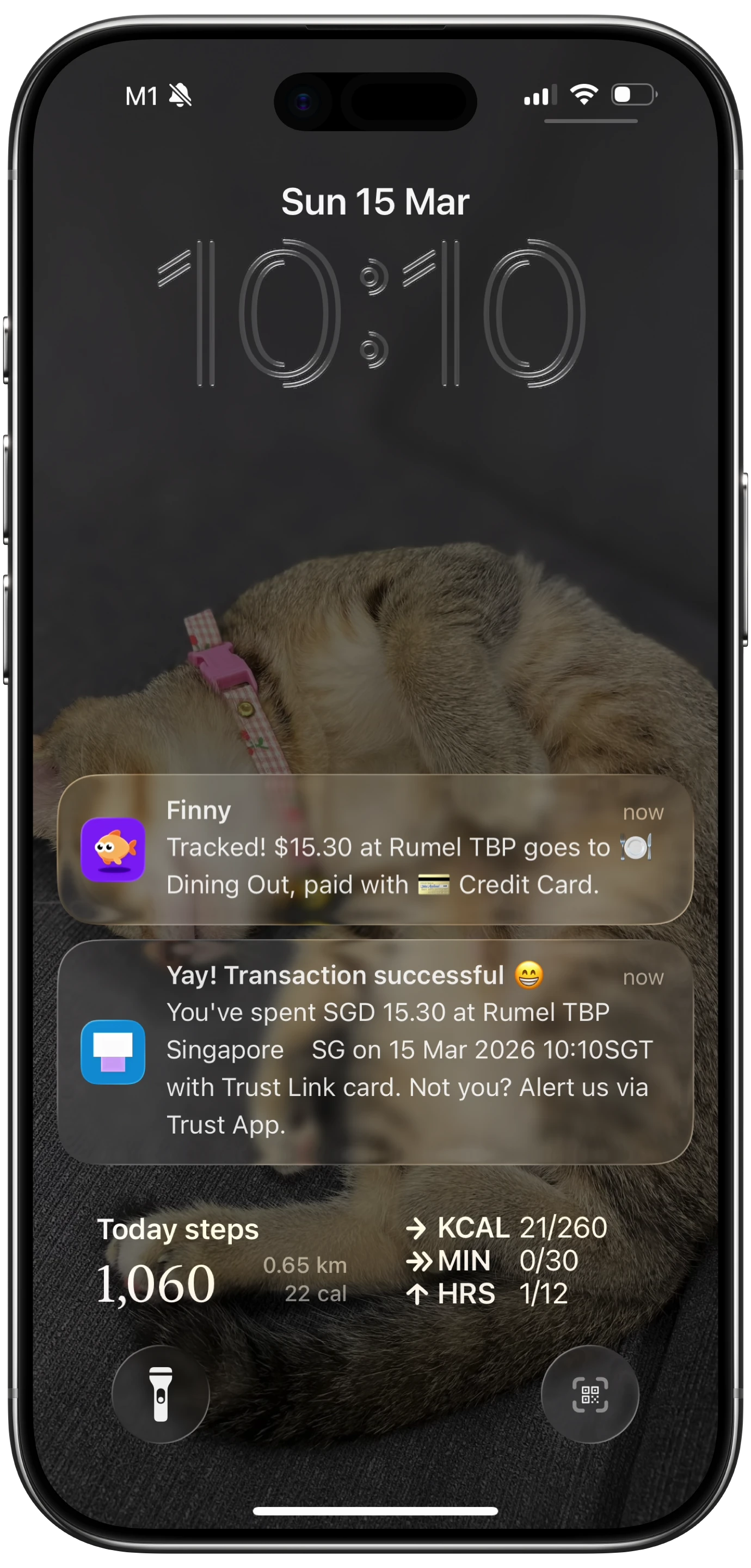 Tap to Track: log expenses instantly with personal finance app tap interface